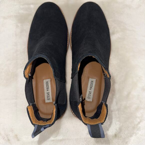 Steve Madden Highlyte Suede Leather Chelsea Boots Men\'s Size 9M Black main image 5